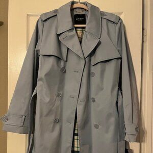 Kate Spade Shaker Blue Pleated Back Trench Coat – NWT – Size XL